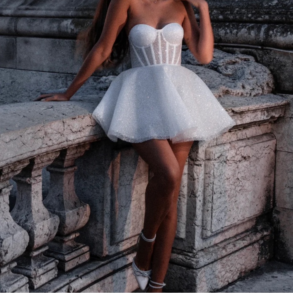 Rosie Etienne White Strapless Dress